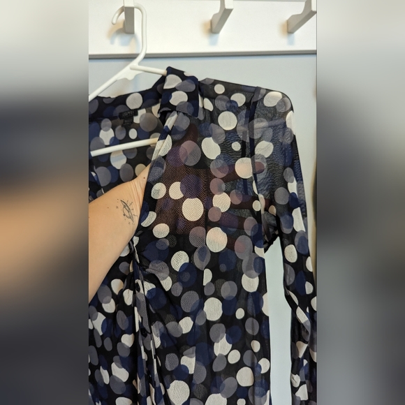 Esprit Button Sheer Top - Picture 2 of 5